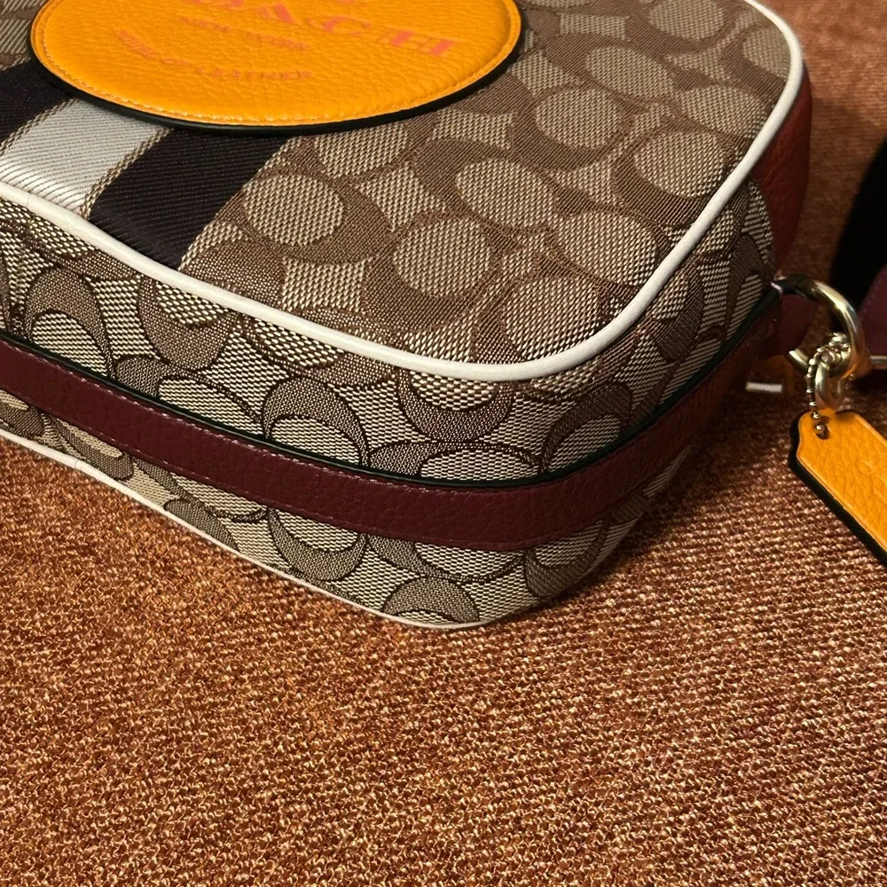 Coach Dempsey Brown and Orange Crossbody Bag - Picture 3 of 8